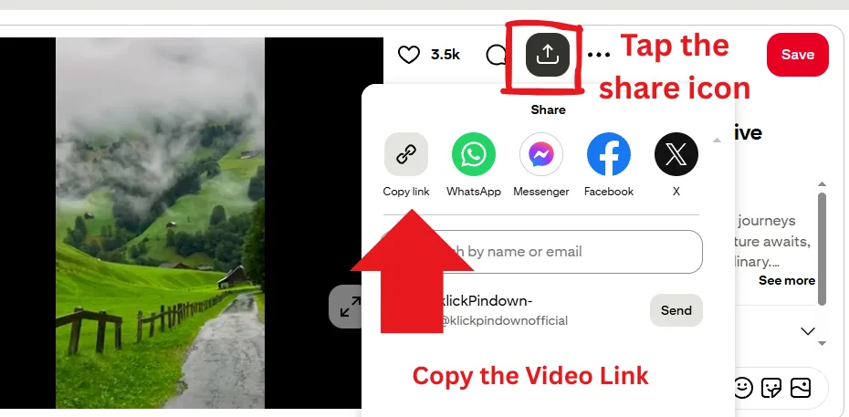 How to Download Pinterest Videos, Images, GIFs and MP3 for Free 2 Copy the Pinterest Video Link