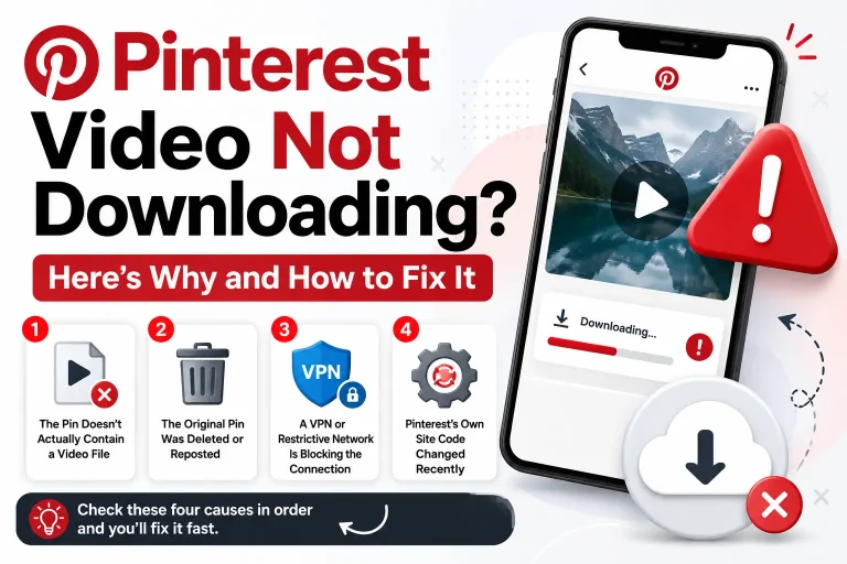 Pinterest video not downloading